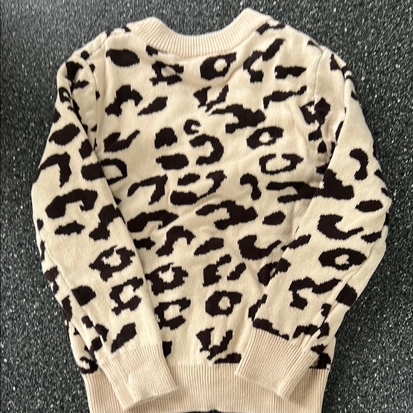 Leopard Print Kids Sweater Cardigan - Picture 5 of 5